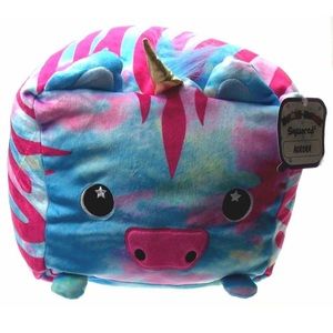 Moosh Moosh Squared Aurora Zebra Soft Plush Buddies Stuffed Animal Pillow Zoo
